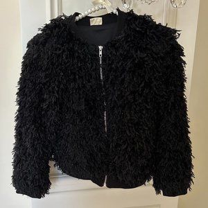Darling M.L. Kids Faux Fur Black Jacket I Size 7